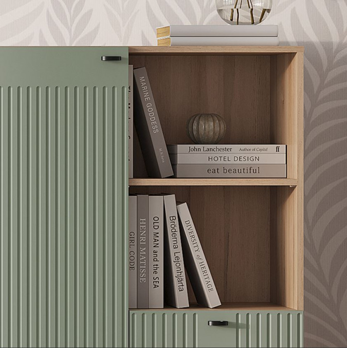 "Олива" ШК-16 шкаф Дуб каньон/Эвкалипт софт MF12