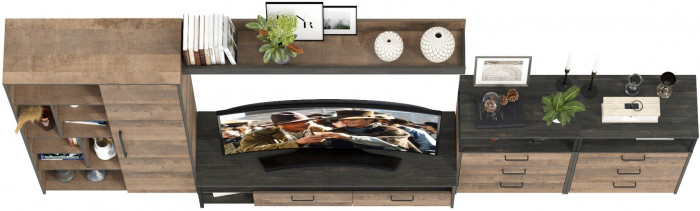 Трувор Гостиная 103, дуб гранж песочный/интра