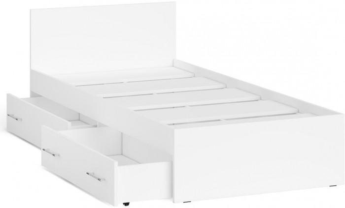 Мори Кровать с ящиками 0900, белый