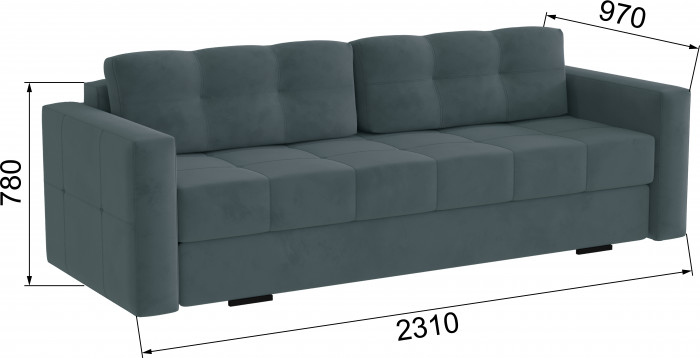 Диван раскладной Брэй серый