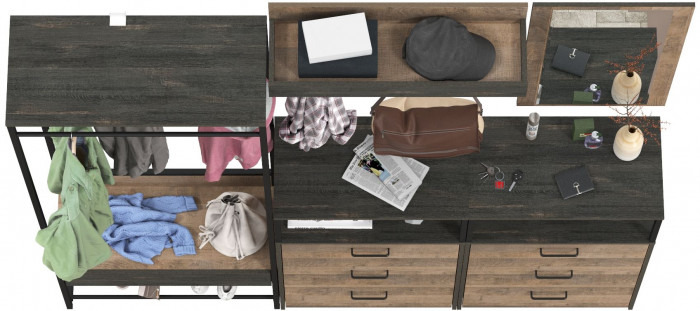 Трувор Прихожая 226, дуб гранж песочный/интра