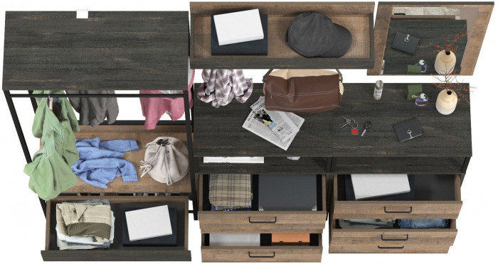 Трувор Прихожая 226, дуб гранж песочный/интра