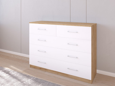 Комод 04/23 120х40х90 Эвок Прибрежный/Белый