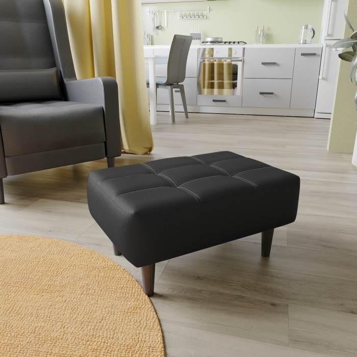 Пуф Корк экокожа черный