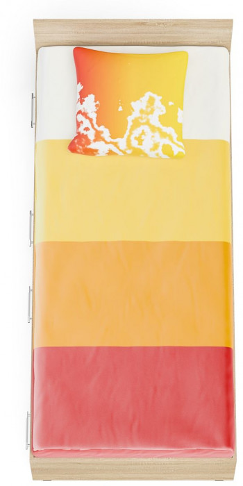 Мори Кровать с ящиками 0900, цвет дуб сонома/белый, ШхГхВ 93,5х203,5х70 см., сп.м. 900х2000 мм., без матраса, основание есть