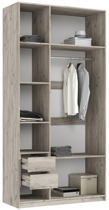 Марвэл Шкаф 3-х створчатый 1200, Крафт серый/Кашемир