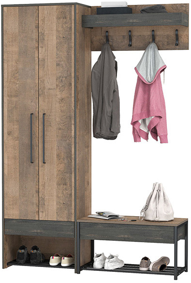 Трувор Прихожая 197, дуб гранж песочный/интра