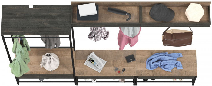 Трувор Прихожая 227, дуб гранж песочный/интра