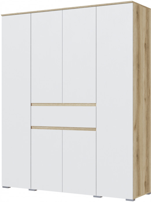 Модульная спальня Плейона, набор 2, Дуб делано/Белый