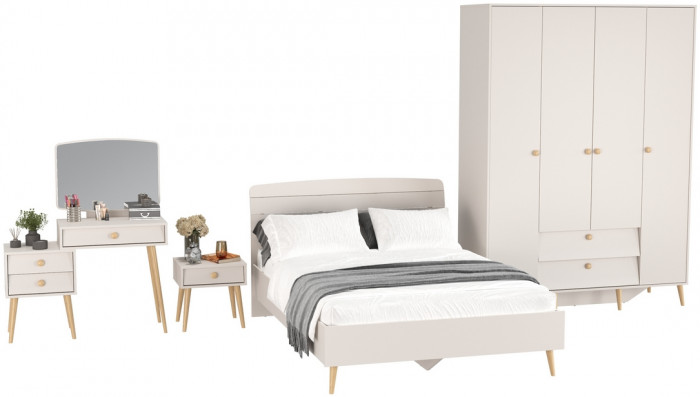 Афина Спальня 29-1400, кашемир серый