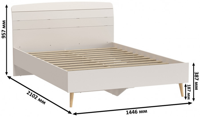 Афина Спальня 29-1400, кашемир серый