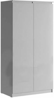 Челси Шкаф 2-х створчатый платяной (Белый глянец, Белый)
