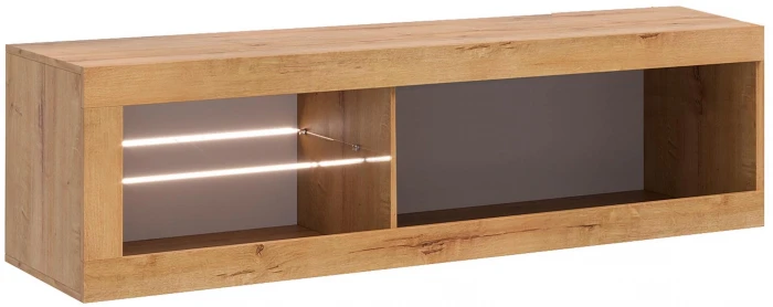 Прага Модульная Гостиная, вариант №1, вотан/Черный глянец