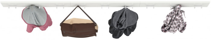 Октава 15.14.02 Вешалка + 15.14.02 Вешалка + 15.14.02 Вешалка, белый шагрень