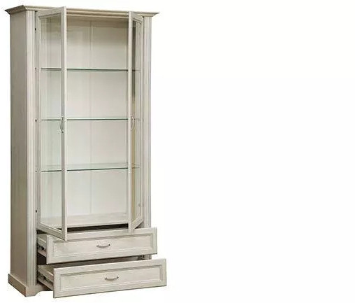 Шкаф комбинированный Сохо 32.05 бетон белый/бетон патина