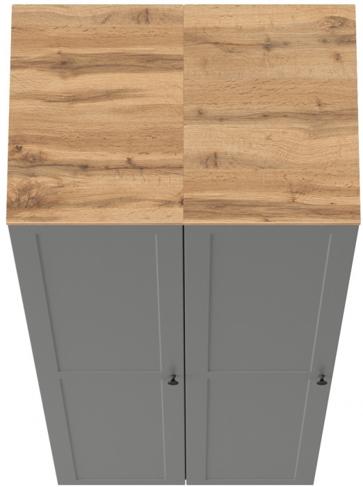 Остин 13.225 Шкаф-пенал 2 шт., серый графит/дуб крафт золотой