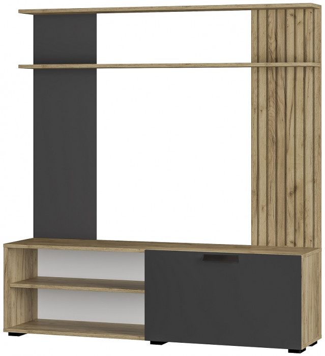 Стенка в гостиную Мишель 1 ГС-05, Крафт;графит