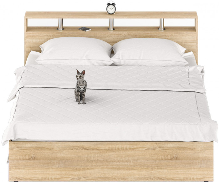 Камелия Кровать с ящиками 1800, дуб сонома