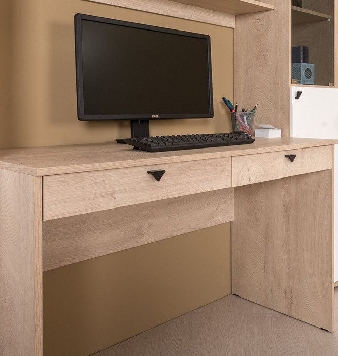 КР100 Бостон № 37, цвет дуб эндгрейн элегантный/фасады МДФ милк рикамо софт, 13.156+12.69+09.132, ШхГхВ 192х57,2х194,4 см., универсальная сборка