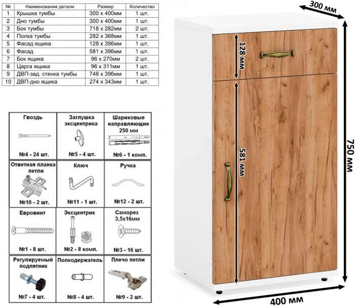 Лидер-8 Стол + Стол + Пенал МД 21Б + Тумба МД 3.15, цвет белый шагрень/крафт золото, ШхГхВ 410х50/37,5х75/190 или 230х160/50х75/190 см., НЕ ун. сб.