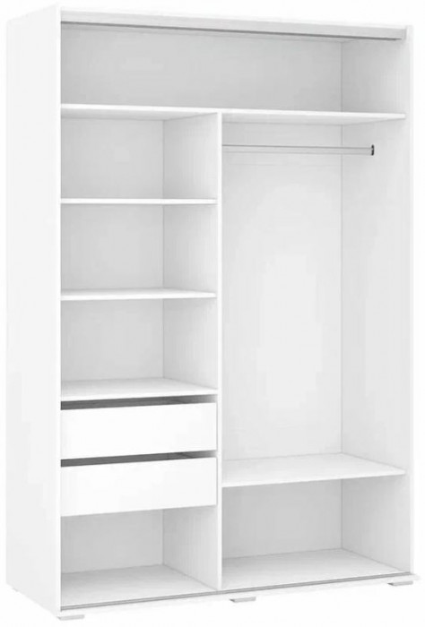 шкаф-купе Оскар 1,5м белый/глянец белый