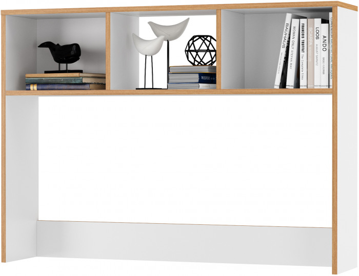 Вуди Компоновка № 32, цвет белый премиум/дуб крафт золотой, ШхГхВ 351х52,7х205 см., универсальная сборка