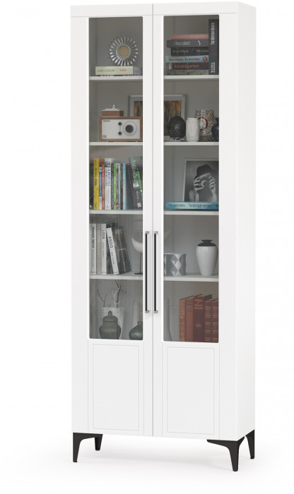 Валенсия Гостиная № 098, ЛДСП белый шагрень/МДФ белый шагрень