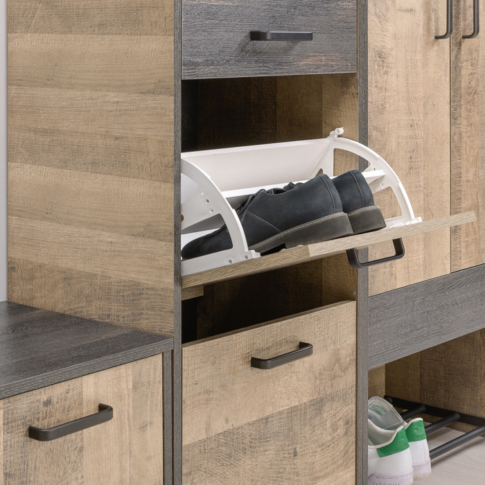 Трувор Прихожая 171, дуб гранж песочный/интра