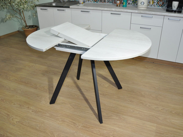 Стол обеденный Нарди Черный / Бетон пайн белый