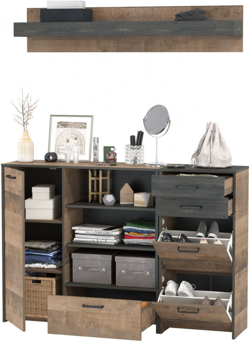 Трувор Прихожая 172, дуб гранж песочный/интра