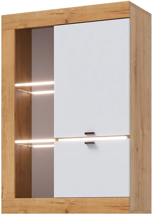 Прага Модульная Гостиная, вариант №2, вотан/Белый глянец