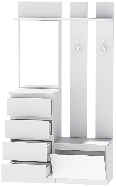 Кэт-1 Вешалка 2, Белый/Белый