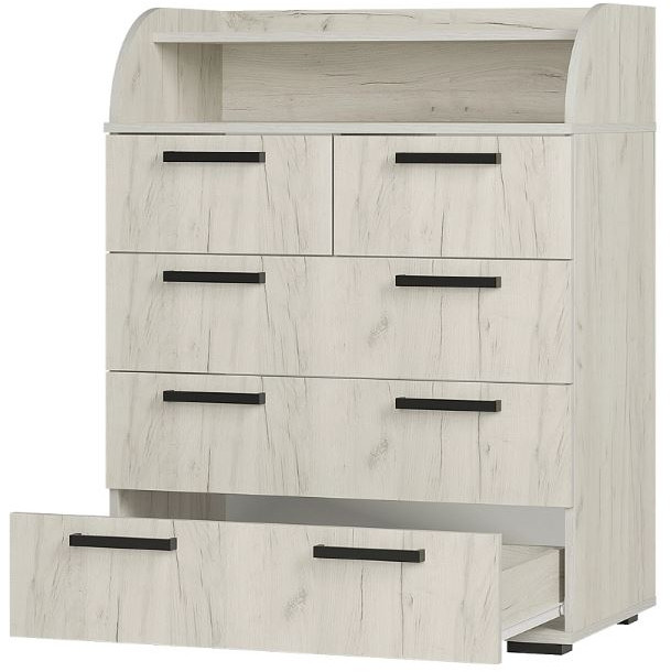 Комод "Стандарт №1" НЕВ (800х1020х460) дуб крафт белый