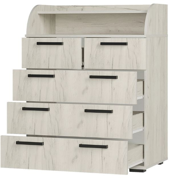 Комод "Стандарт №1" НЕВ (800х1020х460) дуб крафт белый