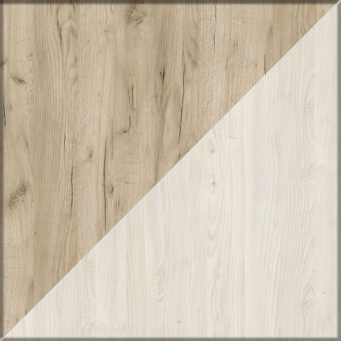 Трюмо 4-25102дкс/скан.д.б. Сицилия, дуб крафт серый/скандинавское дерево белое