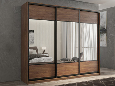 Шкаф-купе Кааппи 6 Морское Дерево Винтаж 210х45х230 см