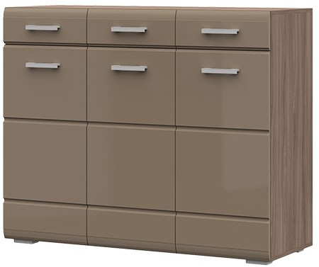 Симба комод (1200*985*442) ясень шимо темный/кофе с молоком