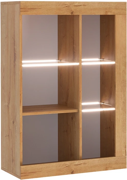 Прага Модульная Гостиная, вариант №2, вотан/Черный глянец