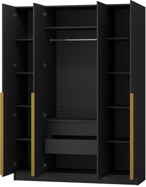 Шкаф Авангард 1600, черный