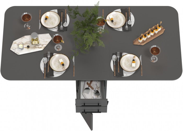 Стол-книжка с ящиками 1-6702граф, графит