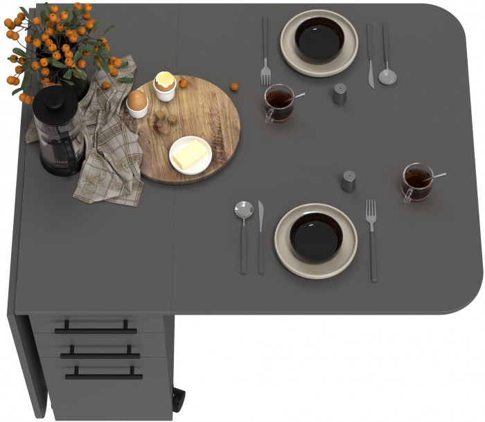 Стол-книжка с ящиками 1-6702граф, графит