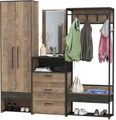 Трувор Прихожая 236, дуб гранж песочный/интра