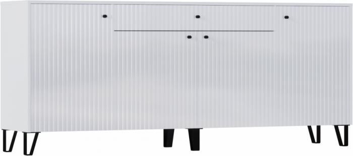 Модульная гостиная Оливия, композиция 8 (Белый, Белый глянец)