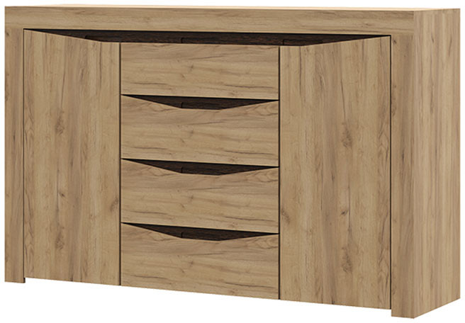 Спальня "Паола" КМ 702 (1600х1005х435 мм) дуб крафт золото