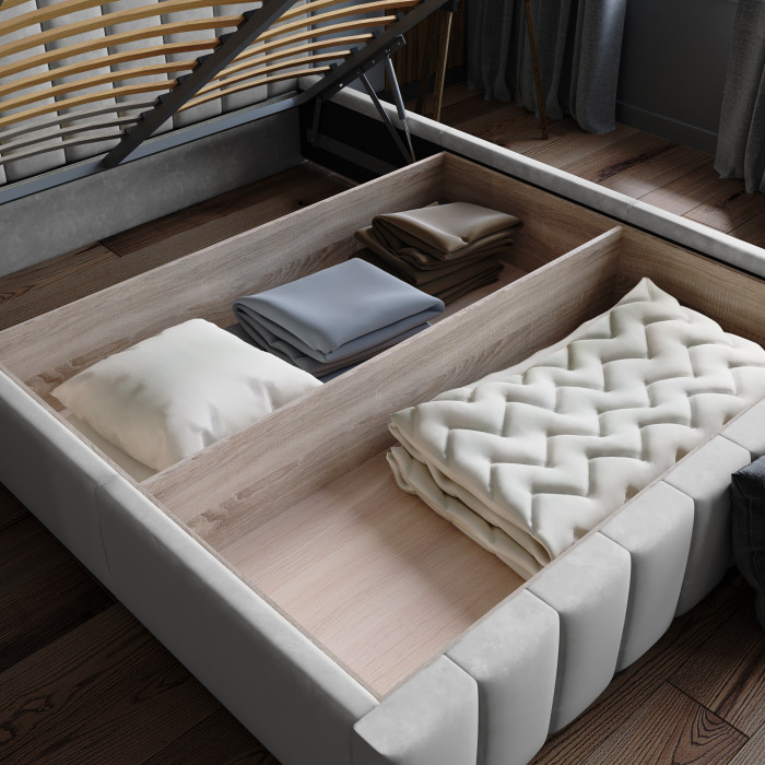 Нега Кровать интерьерная 160 светло-голубой, ПМ