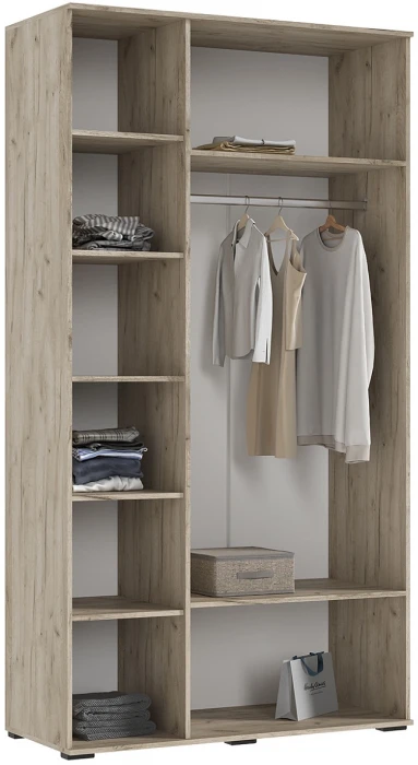 Норд Шкаф 3-х створчатый 1200, Крафт серый/Кашемир