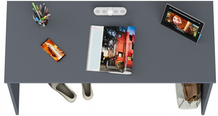 Мори Стол письменный МСП1200.1, цвет графит, ШхГхВ 120,4х50х76,6 см.