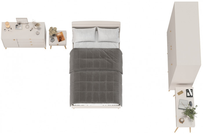 Афина Спальня 32-1200, кашемир серый