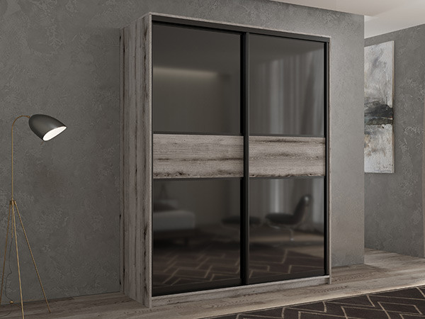 Шкаф-купе Кааппи 12 Эвок Окаменелый 150х45х230 см