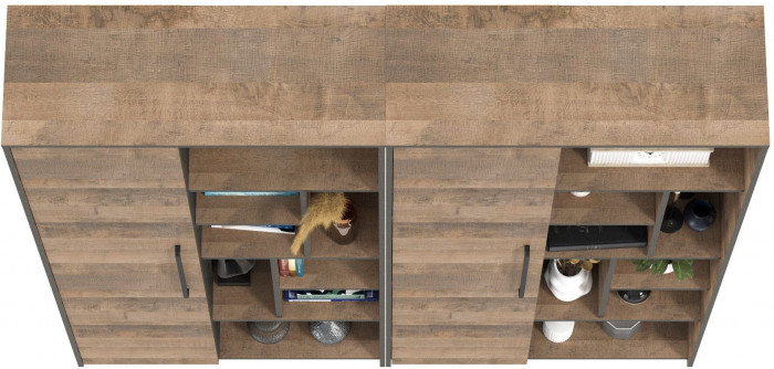 Трувор 13.206 Шкаф-стеллаж + 13.206 Шкаф-стеллаж, дуб гранж песочный/интра